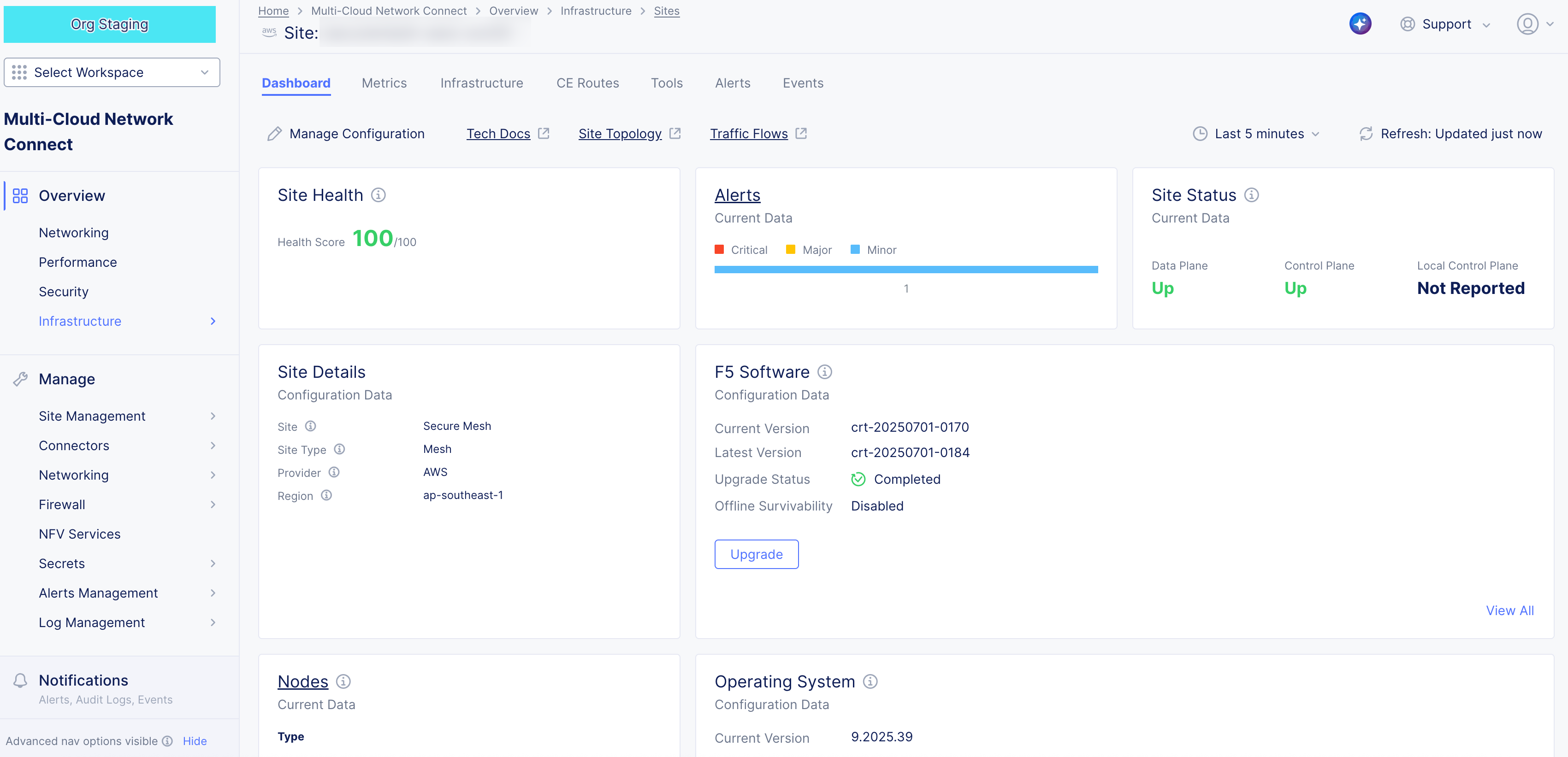 Figure: Confirm Site Health