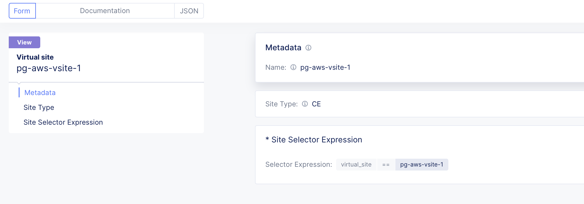 Figure: pg-aws-vsite-1 for Client