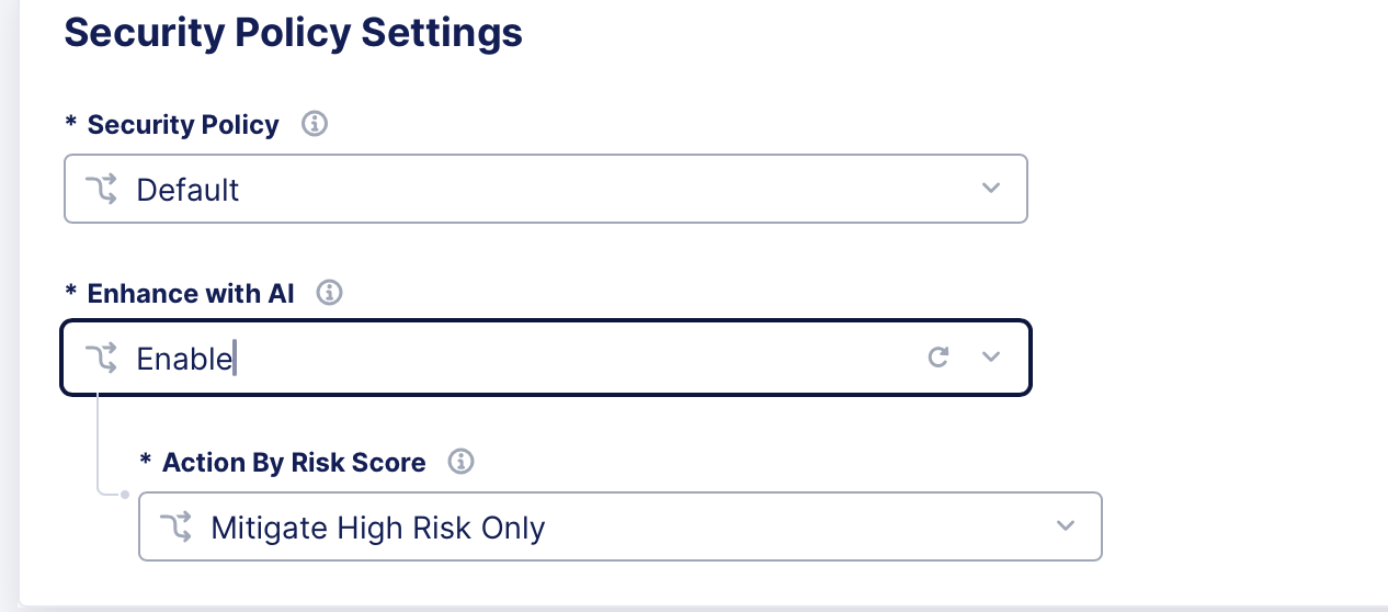 Figure: Default Secure Policy Settings