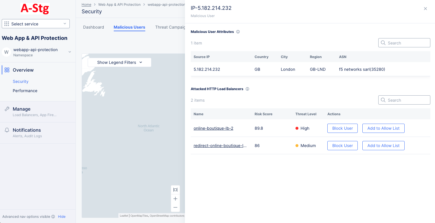Figure: Malicious User Details