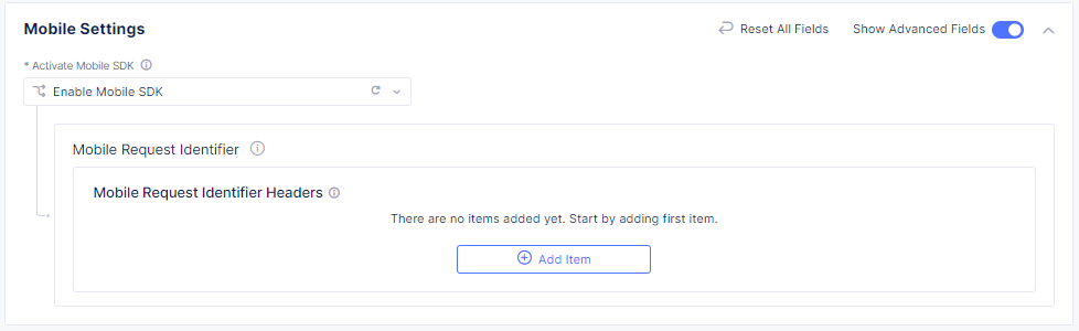 Figure: Show Advanced Fields